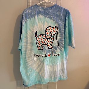 Tye dye puppie love shirt